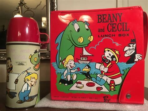 Vintage 1961 BEANY AND CECIL LUNCH BOX & THERMOS BY 